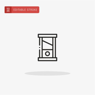 Giyotin ikon vektörü. Sunum için giyotin simgesi.