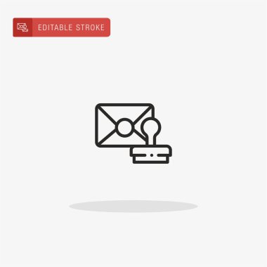 Posta simgesi vektörü. Sunum için e- posta simgesi.