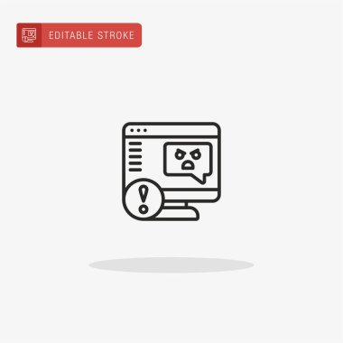 Bilgisayar simgesi vektörü. Sunum için bilgisayar simgesi.