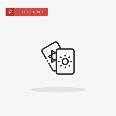 Sihirli Kartlar ikon vektörü. Sunum için Sihirli Kartlar simgesi.