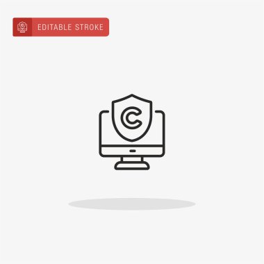 Bilgisayar simgesi vektörü. Sunum için bilgisayar simgesi.