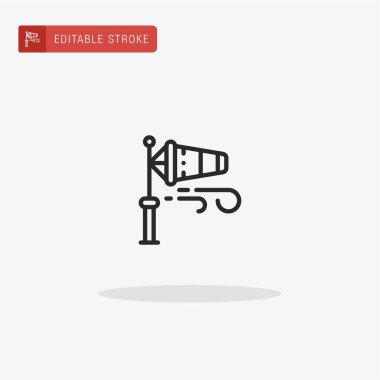 Windsock ikon vektörü. Sunum için Windsock simgesi.