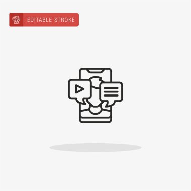 Yorum simgesi vektörü. Sunum için yorum simgesi.