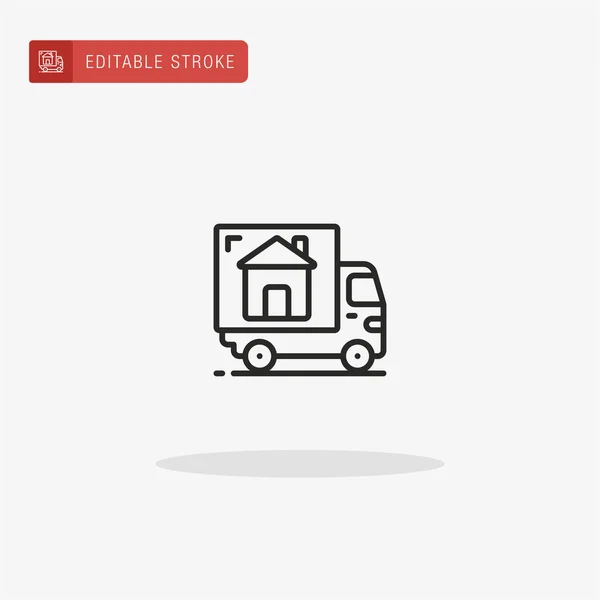 Delivery Van Icon Vector 소개를 Delivery Van Icon — 스톡 벡터