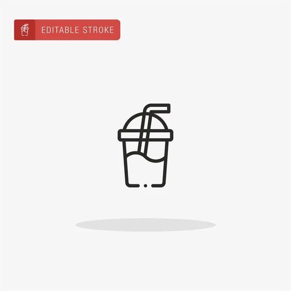 Ice Tea Vector Icono Icono Hielo Para Presentación — Archivo Imágenes Vectoriales