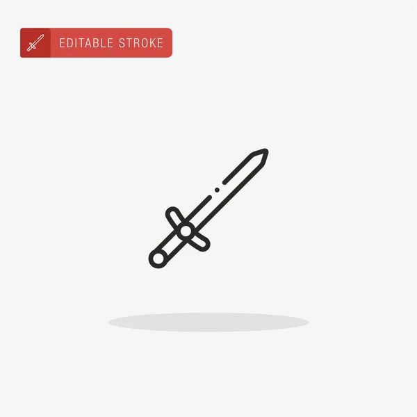 Schwertsymbol Vektor Schwertsymbol Zur Präsentation — Stockvektor