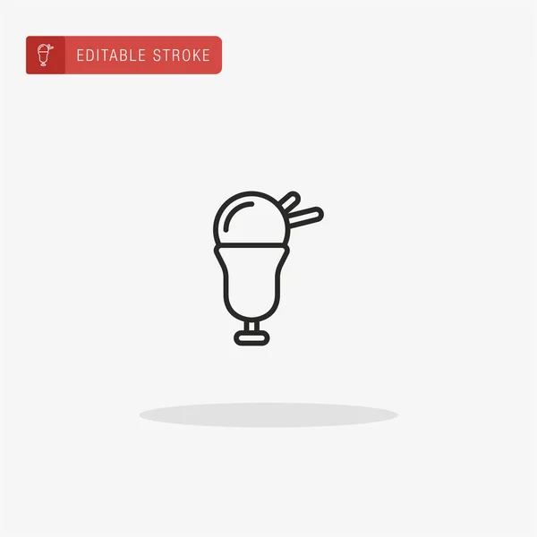 Sundae Vector Icono Icono Sundae Para Presentación — Archivo Imágenes Vectoriales