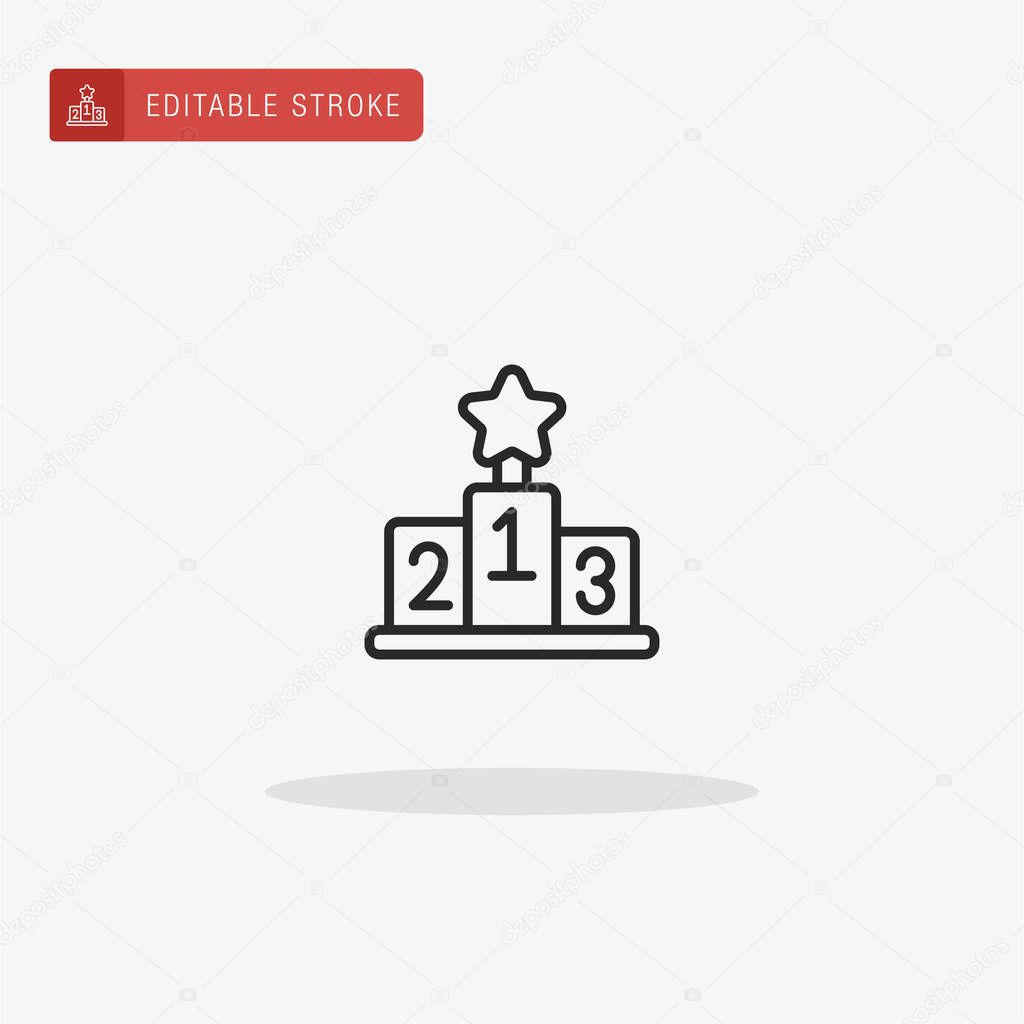 Leaderboard icon vector. Leaderboard icon for presentation.