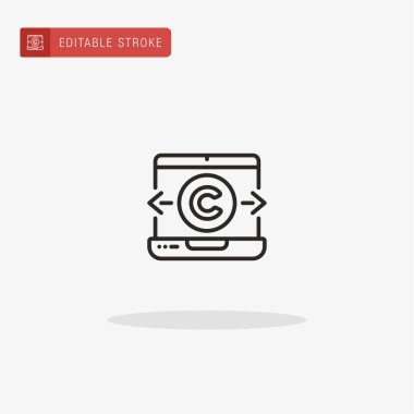 Dizüstü bilgisayar simgesi vektörü. Sunum için dizüstü simgesi.