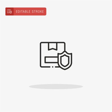 Kutu simgesi vektörü. Sunum için kutu simgesi.