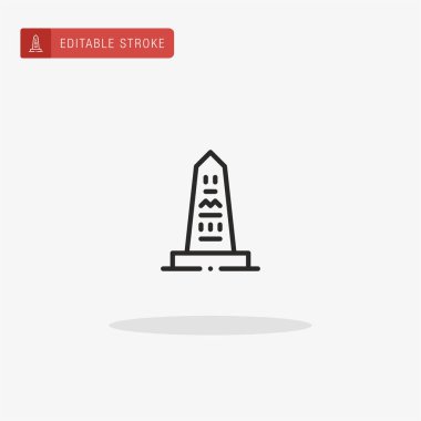 Dikilitaş ikon vektörü. Sunum için Dikilitaş simgesi.