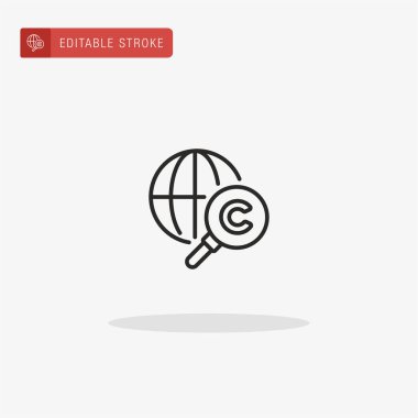 Küre simgesi vektörü. Sunum için dünya simgesi.