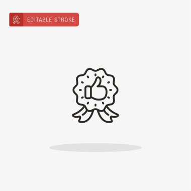 Beğeni simgesi vektörü. Sunum için derecelendirme simgesi.