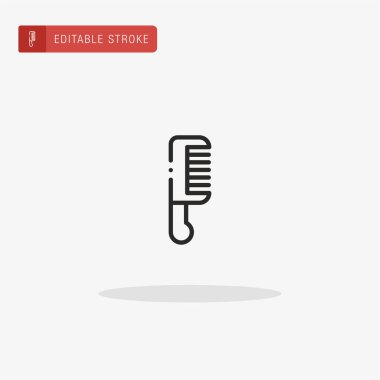 Saç tarak ikonu vektörü. Sunum için Saç Tarağı simgesi.