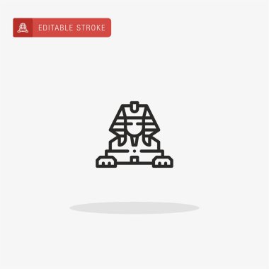Giza ikon vektörünün büyük sfenksi. Sunum için Giza simgesinin büyük sfenksi.