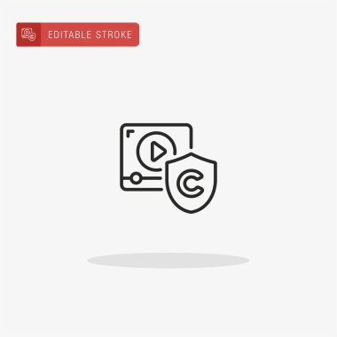 Video simgesi vektörü. Sunum için video simgesi.