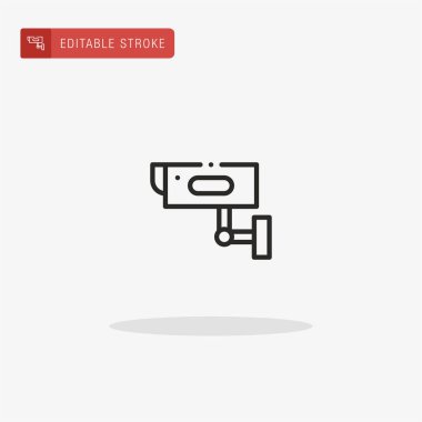 Kapalı devre görüntü ikonu vektörü. Sunum için Cctv simgesi.