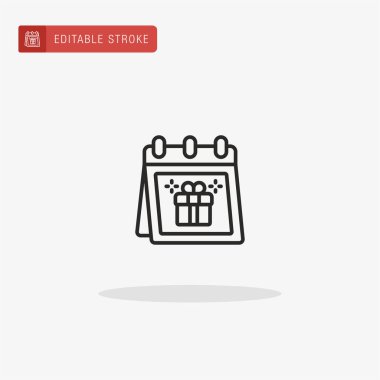 Takvim simgesi vektörü. Sunum için takvim simgesi.