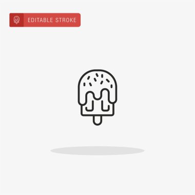 Ice Lolly ikon vektörü. Sunum için Ice Lolly simgesi.