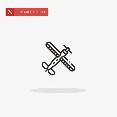 Uçak simgesi vektörü. Sunum için uçak simgesi.