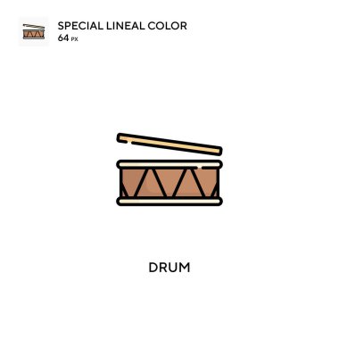 Davul Basit vektör simgesi. İş projeniz için davul simgeleri