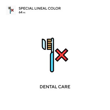 Diş bakımı basit vektör simgesi. İş projeniz için diş bakımı simgeleri