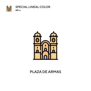 Plaza de armas Basit vektör simgesi. İş projeniz için Plaza de armas simgeleri