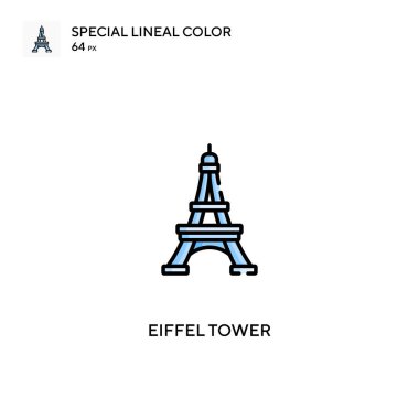 Eyfel kulesi basit vektör simgesi. İş projeniz için Eyfel kulesi simgeleri