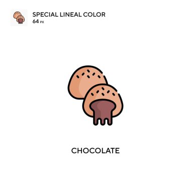 Çikolatalı basit vektör ikonu. İş projeniz için çikolata simgeleri