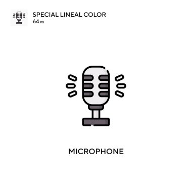 Mikrofon basit vektör simgesi. İş projeniz için mikrofon simgeleri