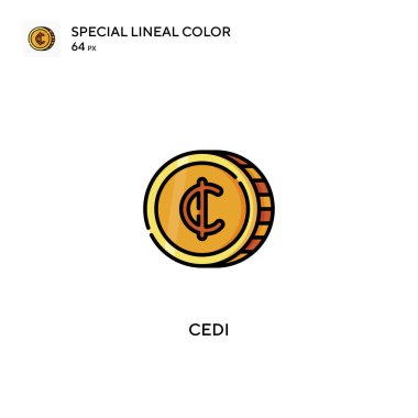 Cedi Basit vektör simgesi. İş projeniz için Cedi simgeleri