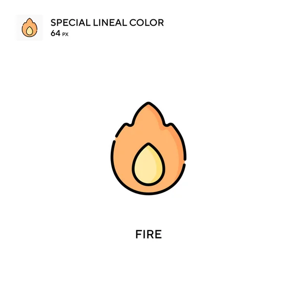 Значок Fire Simple Vector Пожарные Иконки Вашего Бизнес Проекта — стоковый вектор