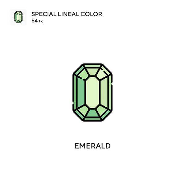 Ikona Wektora Emerald Simple Szmaragdowe Ikony Dla Twojego Projektu Biznesowego — Wektor stockowy