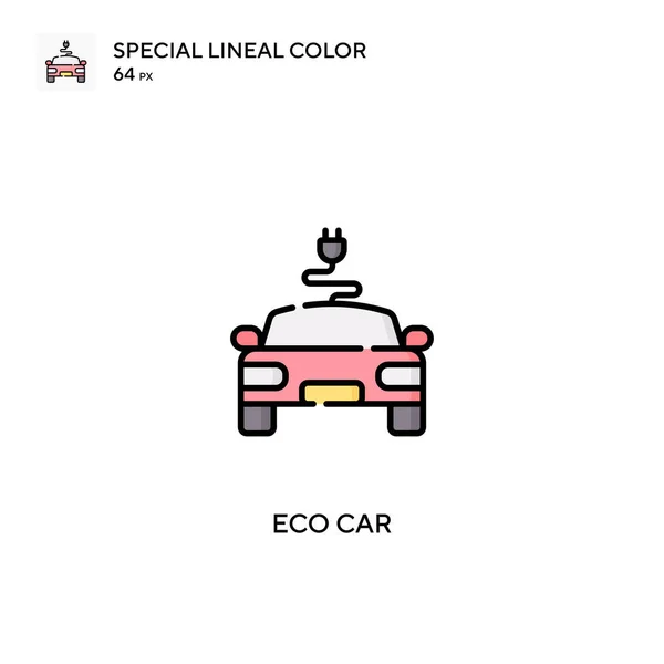 Eco Car Jednoduchá Ikona Vektoru Eco Auta Ikony Pro Váš — Stockový vektor