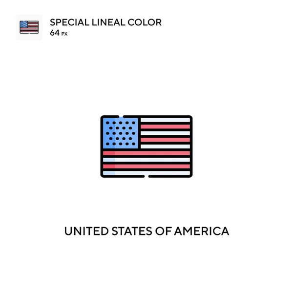 United States America Simple Vector Icon United States America Icons — Stock Vector