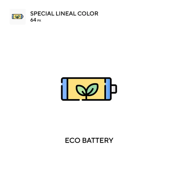 Eco Bateria Ícone Vetor Simples Ícones Bateria Eco Para Seu — Vetor de Stock