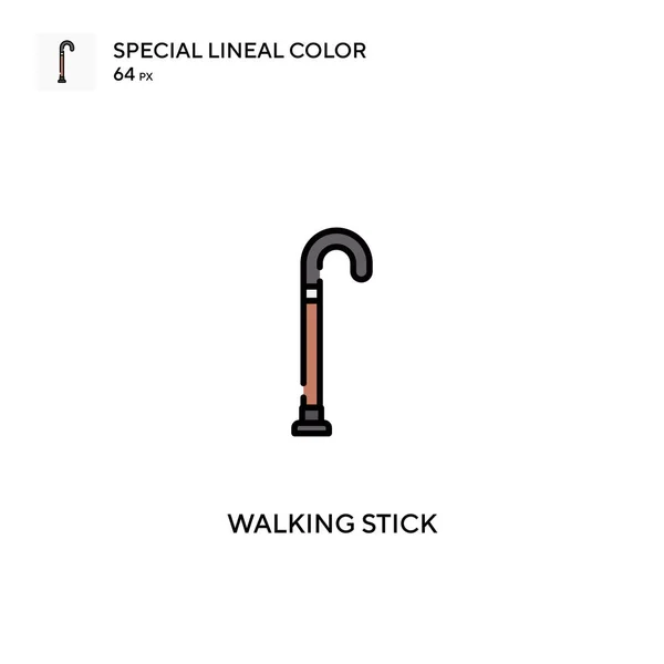 Walking Stick Ícone Vetorial Simples Ícones Bengala Para Seu Projeto — Vetor de Stock