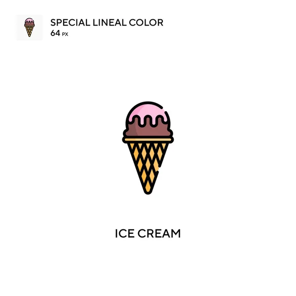 冰淇淋简单的矢量图标 冰淇淋图标为您的商业项目 — 图库矢量图片