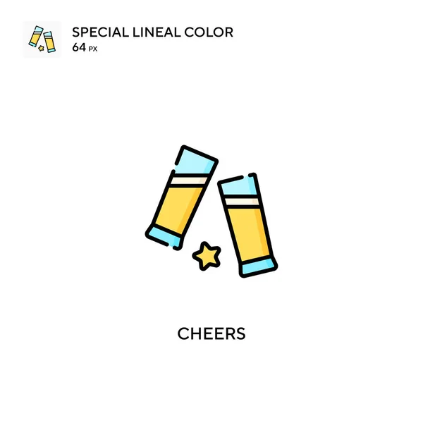 Cheers Simple Vector Icon Ура Иконкам Вашего Бизнес Проекта — стоковый вектор