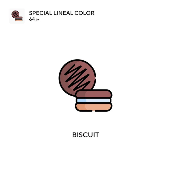 Biscuit Icono Vector Simple Iconos Galletas Para Proyecto Empresarial — Vector de stock