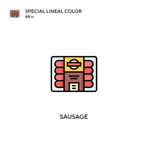 Sausage Simple Vector Icon Sausage Icons Your Business Project — Stock Vector