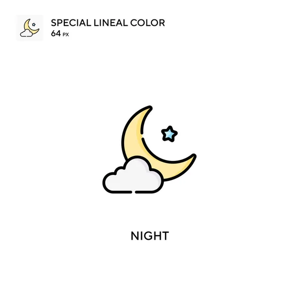 Night Simple Vector Icon Night Icons Your Business Project — Stock Vector