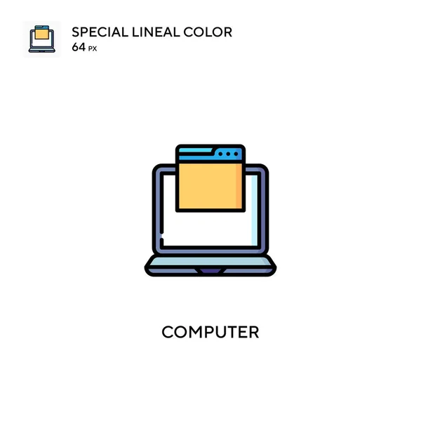 Computador Ícone Vetorial Simples Ícones Computador Para Seu Projeto Negócios — Vetor de Stock