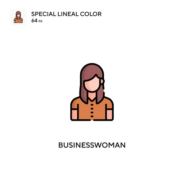 Femme Affaires Simple Icône Vectorielle Icônes Businesswoman Pour Votre Projet — Image vectorielle