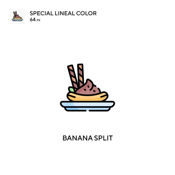 Banana Split Einfaches Vektorsymbol Banana Split Symbole Für Ihr Geschäftsprojekt — Stockvektor