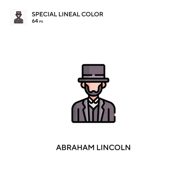 Abraham Lincoln Ícone Vetorial Simples Ícones Abraham Lincoln Para Seu — Vetor de Stock