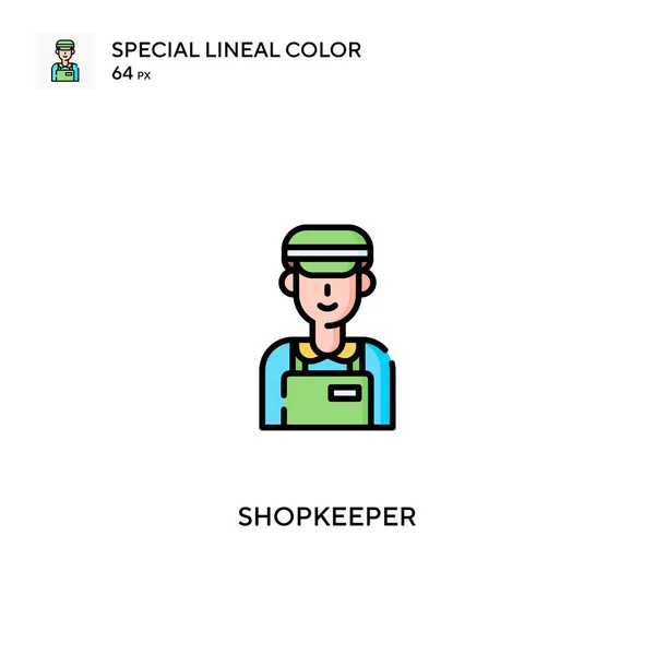 Shopkeeper Icono Vector Simple Iconos Shopkeeper Para Proyecto Empresarial — Vector de stock