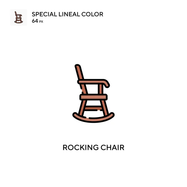 Cadeira Balanço Ícone Vetorial Simples Ícones Cadeira Balanço Para Seu — Vetor de Stock