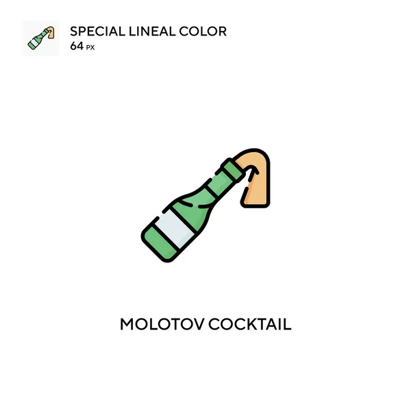 Molotov Cocktail Enkel Vektorikon Molotov Cocktail Ikoner För Ditt Affärsprojekt — Stock vektor