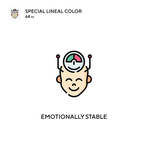 Emocionalmente Estable Icono Vector Simple Iconos Emocionalmente Estables Para Proyecto — Archivo Imágenes Vectoriales